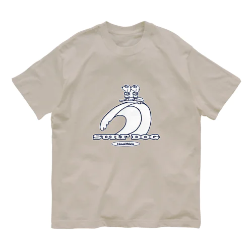 リノメレSURF DOGブルーライン Organic Cotton T-Shirt