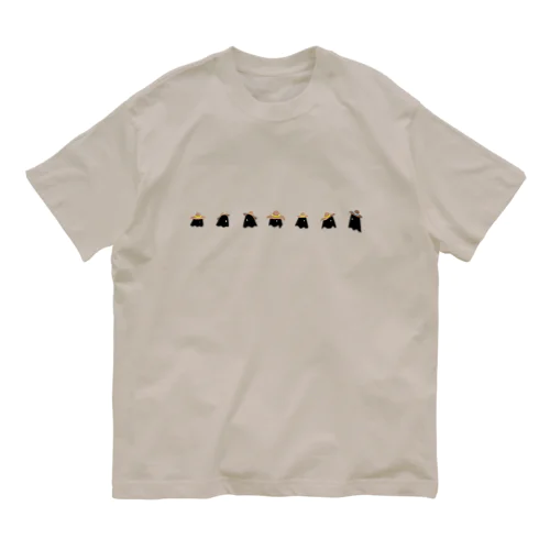 おばけちゃんたちの夏　黒 Organic Cotton T-Shirt