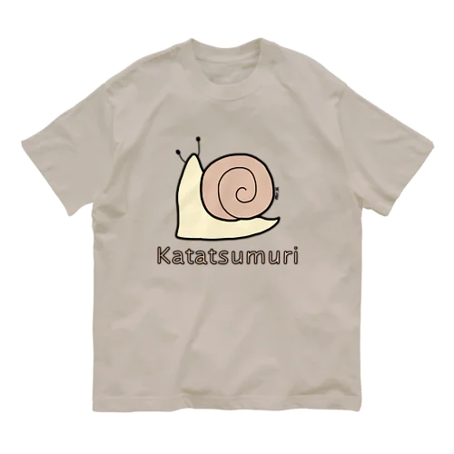 Katatsumuri (カタツムリ) 色デザイン オーガニックコットンTシャツ