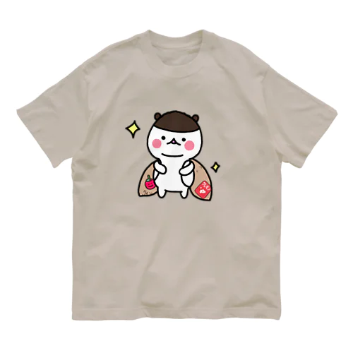 セミになりきるもち三郎 オーガニックコットンTシャツ