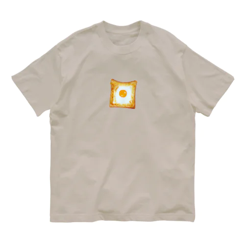 マヨで囲って卵を落としたトースト Organic Cotton T-Shirt