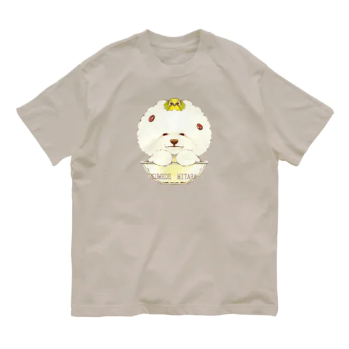 薄目で見たら…かき氷(抹茶とあずき)  Organic Cotton T-Shirt