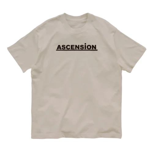 アセンション（ASCENSION）黒文字 オーガニックコットンTシャツ