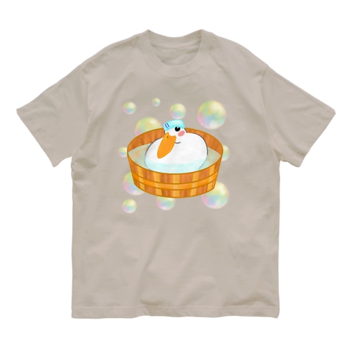 ほわほわ水浴びコールダック♪ Organic Cotton T-Shirt