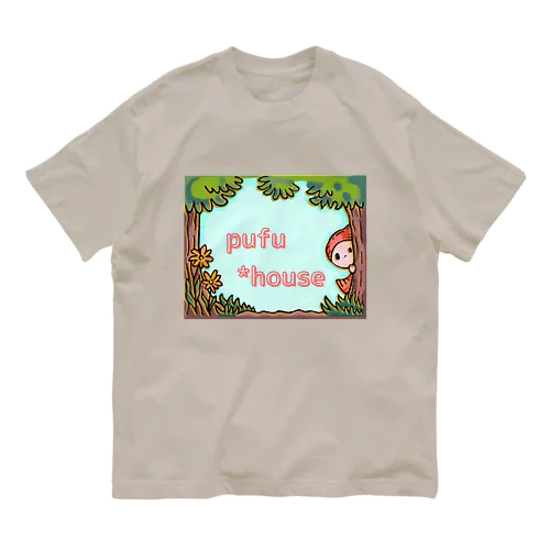 pufu*house オリジナルロゴT オーガニックコットンTシャツ