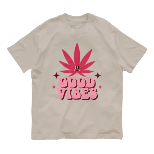 GOOD VIVES グッドバイブス 大麻 マリファナ カナビス ヘンプ ガンジャ オーガニックコットンTシャツ