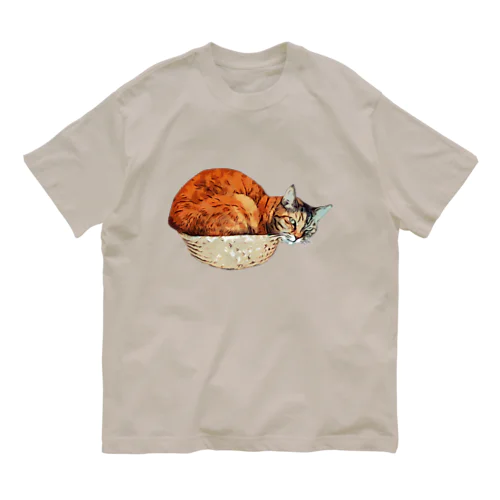 カゴに入りきらなかった猫様 Organic Cotton T-Shirt