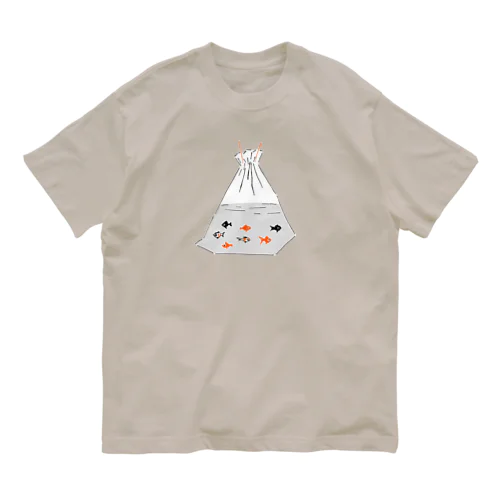 祭りデザイン「金魚すくい」 Organic Cotton T-Shirt