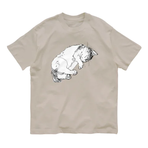 ねむり猫２ オーガニックコットンTシャツ