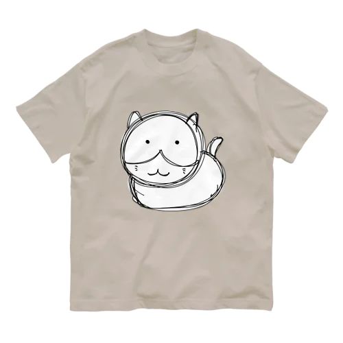 ラフにゃんこ オーガニックコットンTシャツ