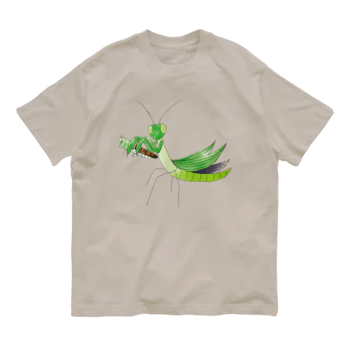 ゆるいカマキリ オーガニックコットンTシャツ