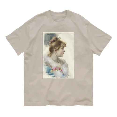 若い女性の胸像、A. Salanti, 1800 - 1892 オーガニックコットンTシャツ
