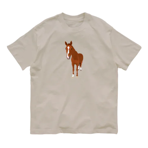 栗毛馬 オーガニックコットンTシャツ