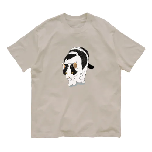 狙うネコ オーガニックコットンTシャツ