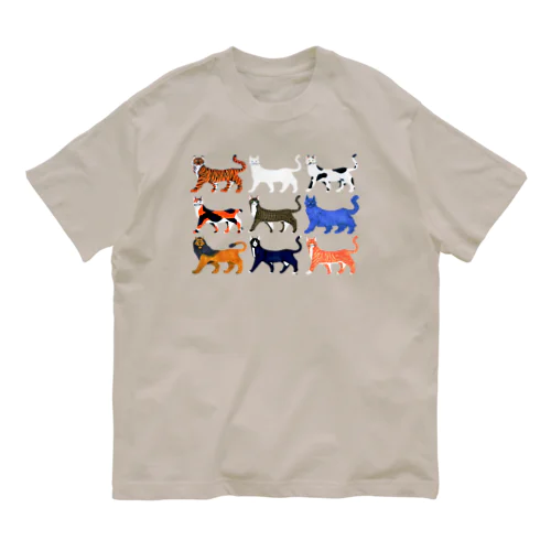 ネコたち オーガニックコットンTシャツ