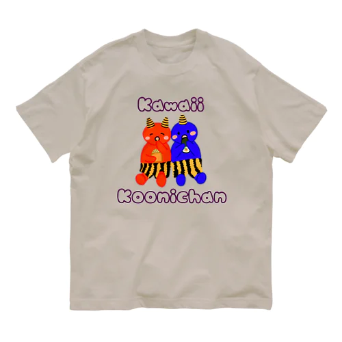 仲良し小鬼ちゃん ロゴ入り① Organic Cotton T-Shirt