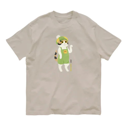 ネコがきてみた♬ 01-1.歌のおねえさん オーガニックコットンTシャツ