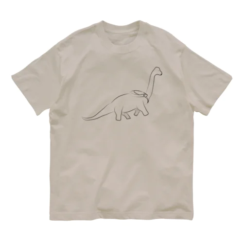 ブラキオサウルス 草食系 ジュラシックランチ オーガニックコットンTシャツ