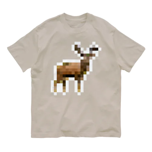 PIXEL_ANIMAL_03(DEER) オーガニックコットンTシャツ