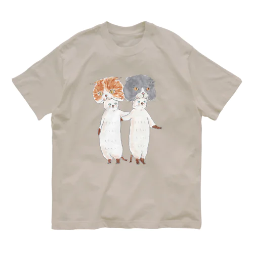 スコかぶりにゃんこ Organic Cotton T-Shirt