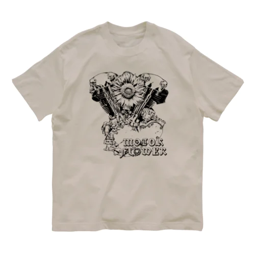 MOTOR FLOWER オーガニックコットンTシャツ