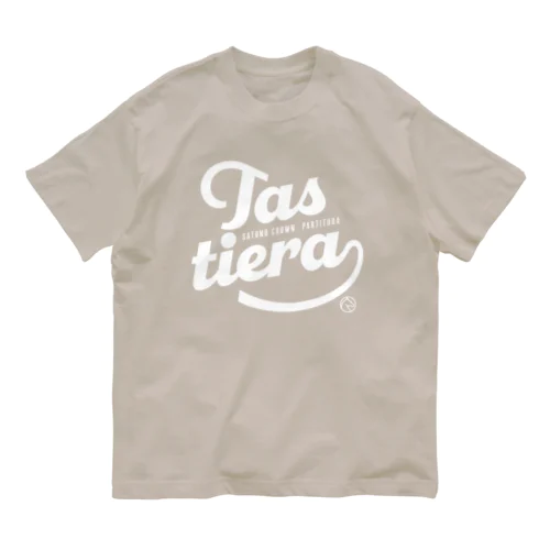 タスティエーラ（タイポグラフィWHITE） オーガニックコットンTシャツ