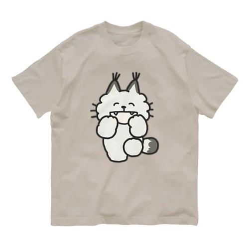 ヤマネコドングリ オーガニックコットンTシャツ