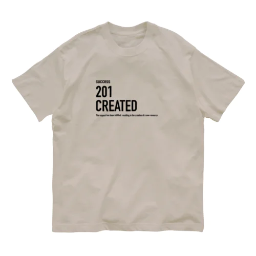 201 Created オーガニックコットンTシャツ