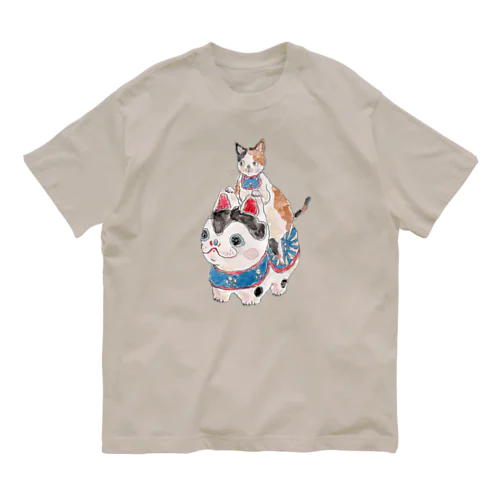 爆走！犬張子にゃんこ オーガニックコットンTシャツ