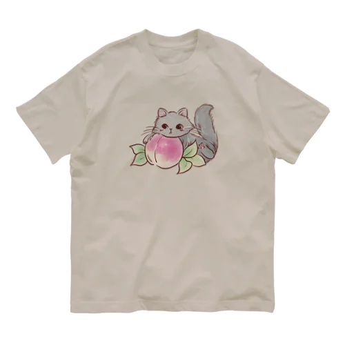 あごのせにゃん オーガニックコットンTシャツ