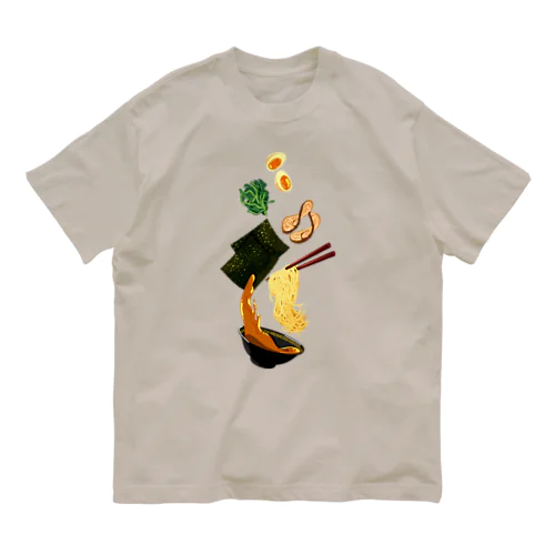 (家系)とんこつ醤油ラーメンフォール Organic Cotton T-Shirt
