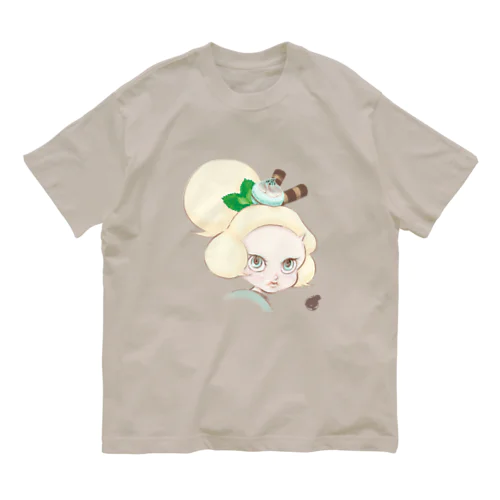 ミントチョコレートの妖精 ペパーミンティー  オーガニックコットンTシャツ