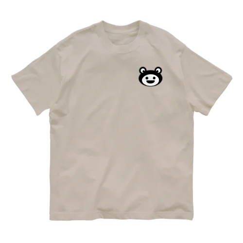 ケロっ子 ヘッド ブラック ポイント オーガニックコットンTシャツ