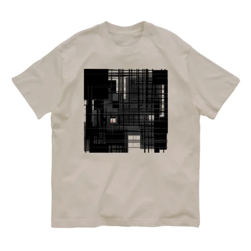 黒シリーズミニマムアート松 Organic Cotton T-Shirt