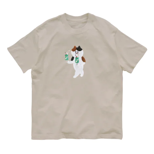 喫茶店の猫（クリームソーダアルバイター） オーガニックコットンTシャツ