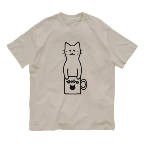 【猫コップ】 Organic Cotton T-Shirt