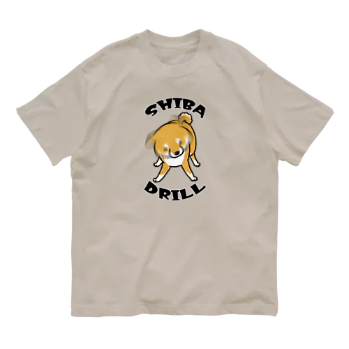 柴ドリル（赤柴） オーガニックコットンTシャツ