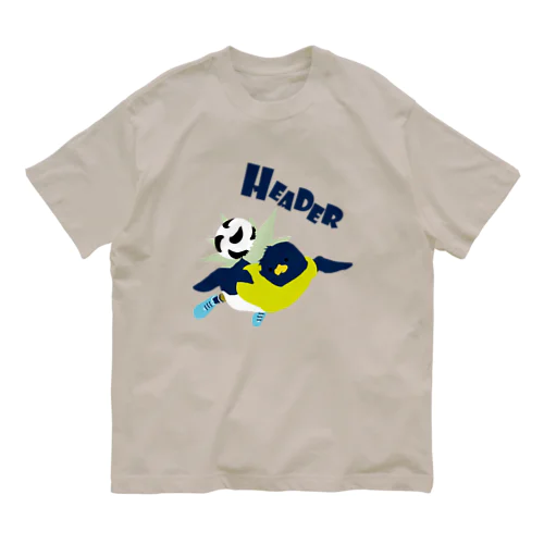 ペンギンサッカー部・ヘディング オーガニックコットンTシャツ
