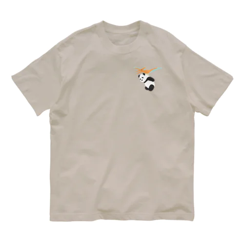 プテラノドンと飛ぶ（ワンポイント) Organic Cotton T-Shirt