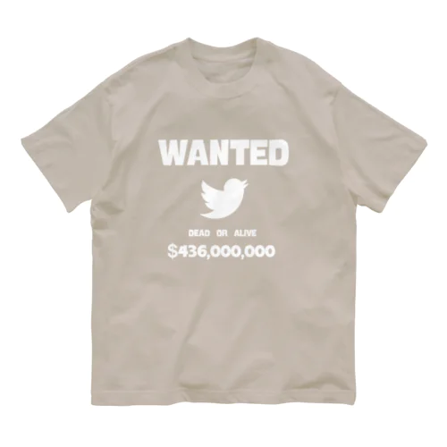 青い鳥WANTED Organic Cotton T-Shirt