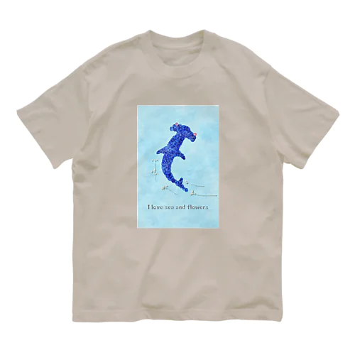 花シュモクザメ オーガニックコットンTシャツ Organic Cotton T-Shirt