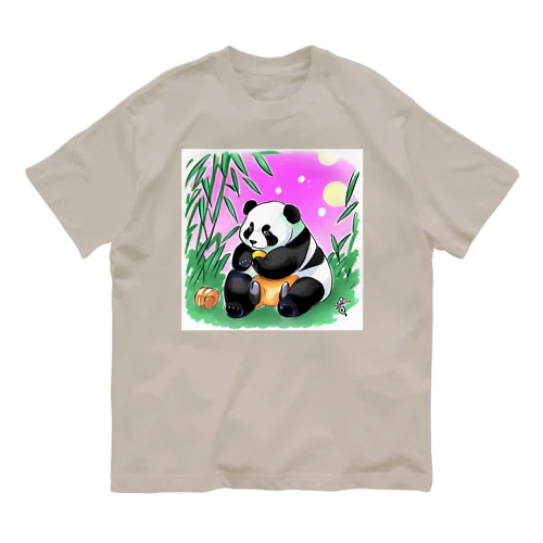 夏のパンダ オーガニックコットンTシャツ