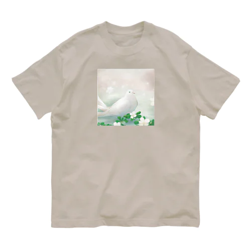 夢幻　鳩　清ら オーガニックコットンTシャツ