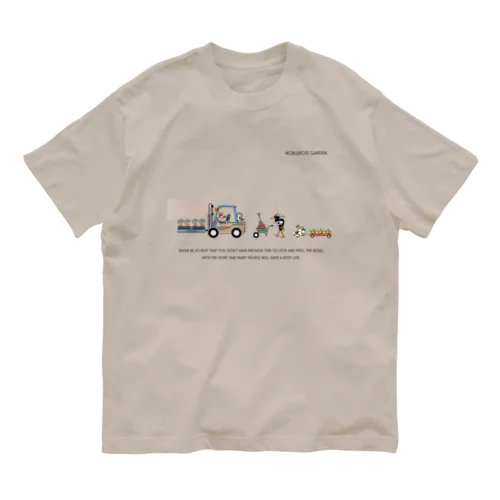 NRG.ローズメイク(BK) オーガニックコットンTシャツ