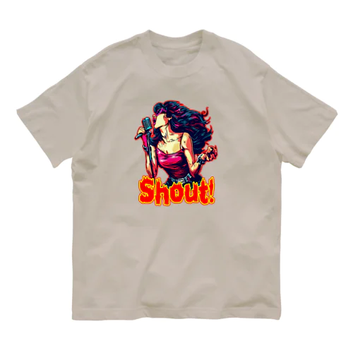 SHOUT!　【ROCK歌手】シャウト！ オーガニックコットンTシャツ