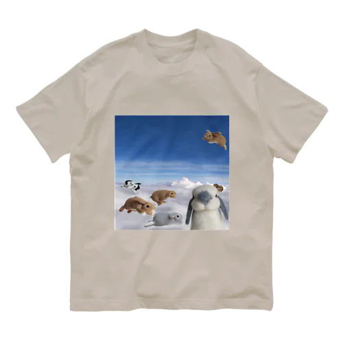 雲海うさぎ Organic Cotton T-Shirt