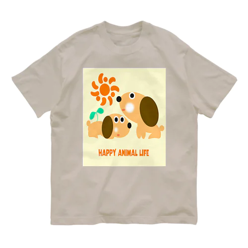 HAPPY ANIMAL LIFE  オーガニックコットンTシャツ