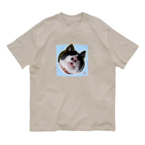 眠りこけた猫。 オーガニックコットンTシャツ