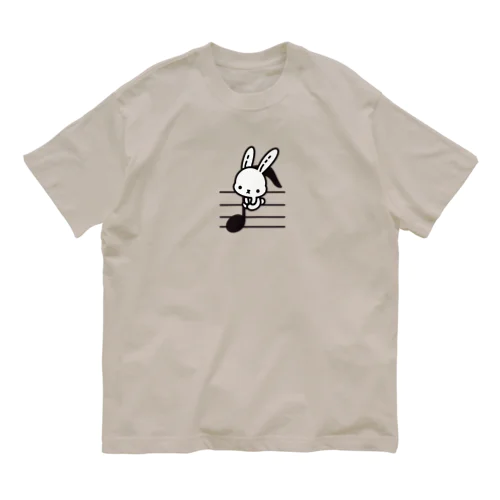 音符♪＆うさちゃん🐰 オーガニックコットンTシャツ