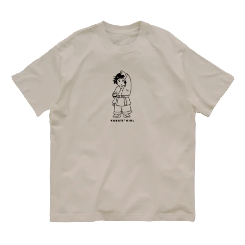 KARATE GIRL_透明 オーガニックコットンTシャツ